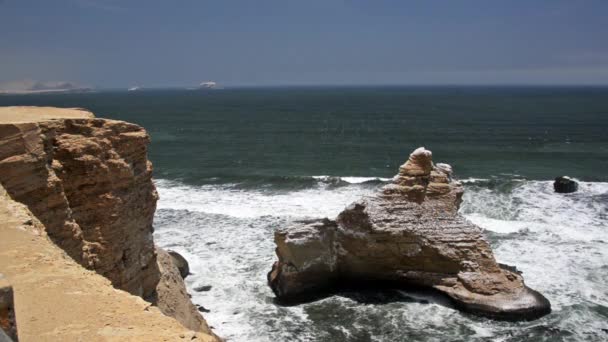 Seascape w Paracas, Peru — Wideo stockowe