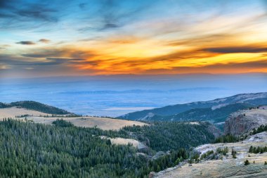 Sunset from the Bighorn Mountains clipart
