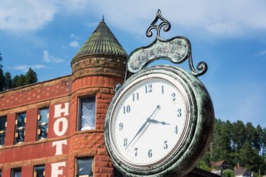 Historic Clock in Deadwood clipart
