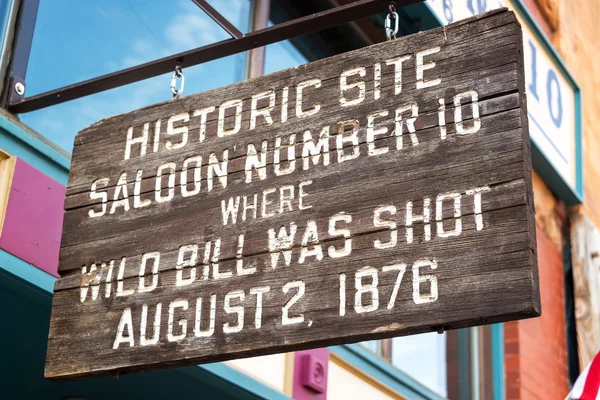 Az oldalon ahol Wild Bill Hickok volt lövés — Stock Fotó