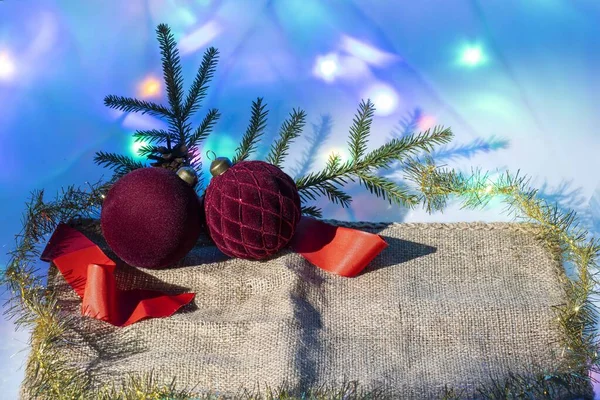 Γκρο Πλαν Άποψη Των Όμορφων Πολύχρωμα Χριστούγεννα Διακοσμημένα Υφή Φόντου — Φωτογραφία Αρχείου