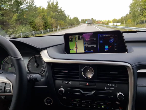 Вигляд Інтер Автомобіля Lexus Концепція Машини Уппсала Швеція 2020 — стокове фото