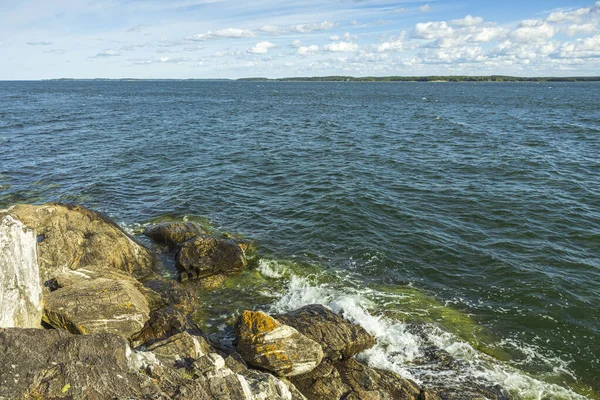 Прекрасний Вид Прибережну Лінію Балтійського Моря Красивий Ландшафт Природи Швеція — стокове фото