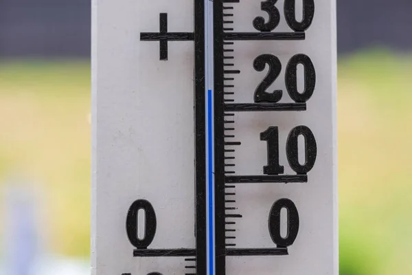 Hőmérő Közelről Fokot Mutat — Stock Fotó
