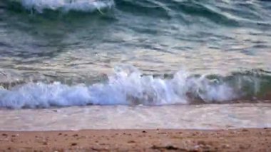 Güzel doğa manzarası. Gelen dalga görüntüsü. Yunanistan. 