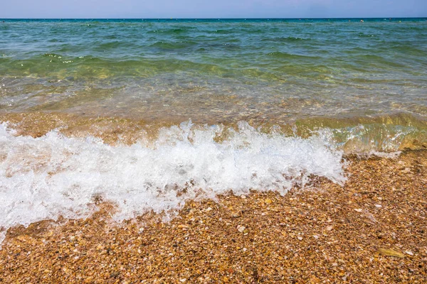 Όμορφη Φύση Τοπίο Υπόβαθρα Έρχεται Θέα Του Κύματος Ελλάδα — Φωτογραφία Αρχείου