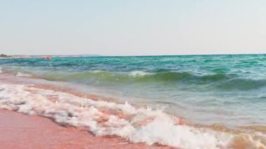 Güzel doğa manzarası. Gelen dalga görüntüsü. Yunanistan. 