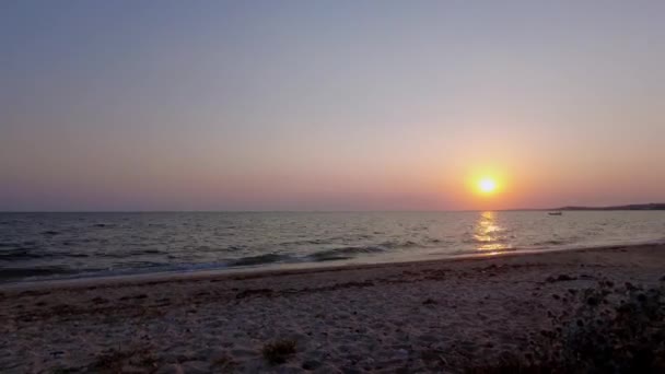 Čas Vypršel Úžasný Krásný Barevný Západ Slunce Ostrov Řecko Nezapomenutelný — Stock video