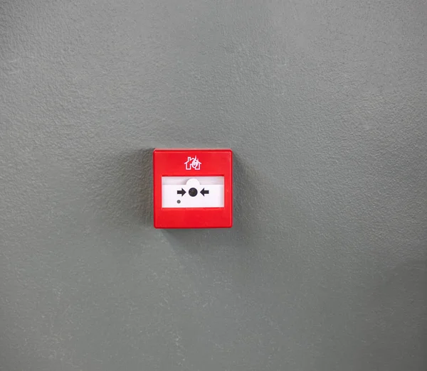 Close View Button Fire Alarm Greece — Stock Photo, Image