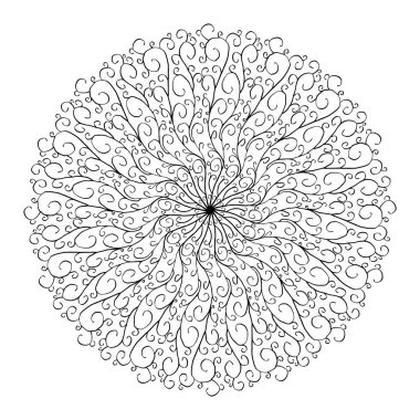 Dokuya sahip el çizimi yuvarlak vektör arka plan. Yapraklı ve noktalı ağaç brunch 'ları. Logolar, kartlar, davetiyeler, paketler ve diğer tasarımlar için yaratıcı şablon