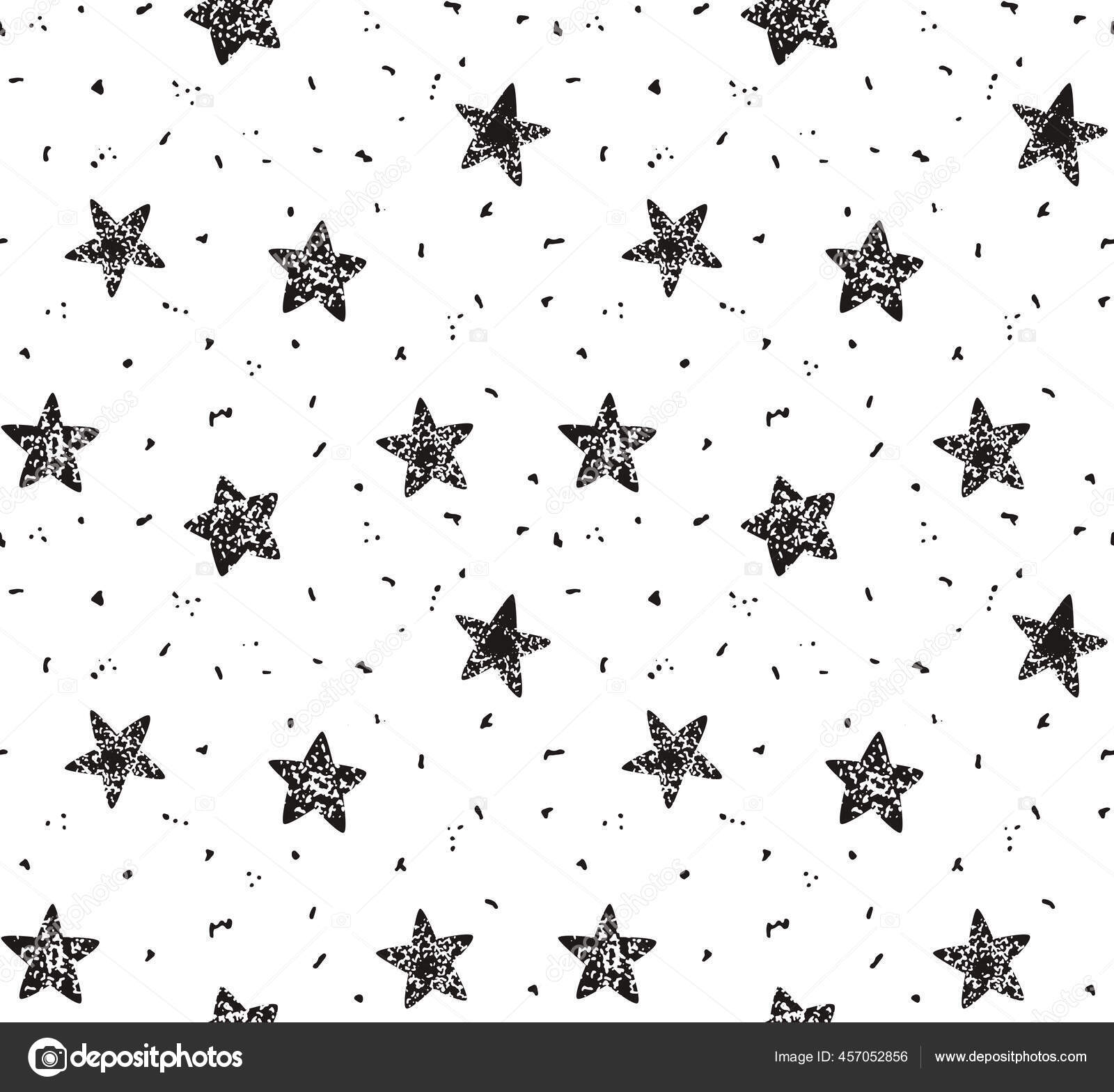 Seamless Vector Pattern Black Stars Texture Backgrounds Textile Wrapping Paper Vector Image By C Mazurkat Vector Stock