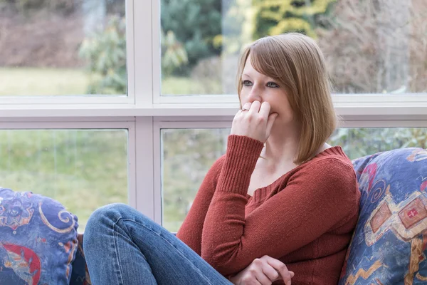 Pensive young woman — Stock Photo, Image