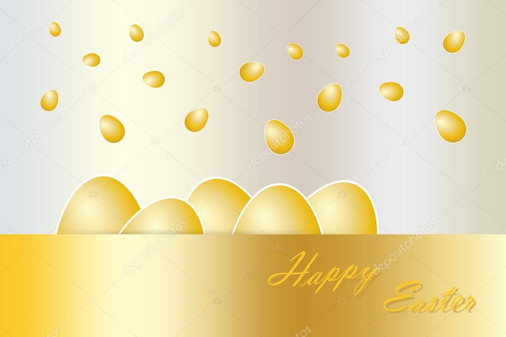 Falling golden eggs vector