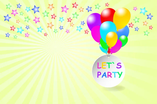 Let's Party kaart — Stockvector