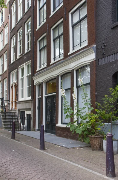 Traditionele Nederlandse huizen. (amsterdam, Nederland) — Stockfoto