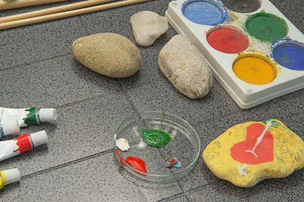 Requirements for painting on stone — Stock Photo, Image