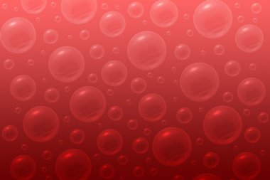 kırmızı arka plan ile baloncuklar