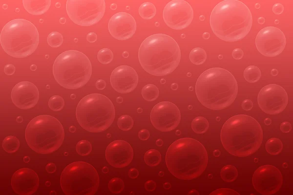 Latar belakang abstrak merah dengan gelembung — Stok Foto