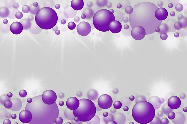 Christmas grey background with purple balls — Stock Photo, Image