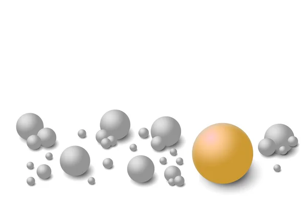 Grey balls on the white background — Stock Photo, Image