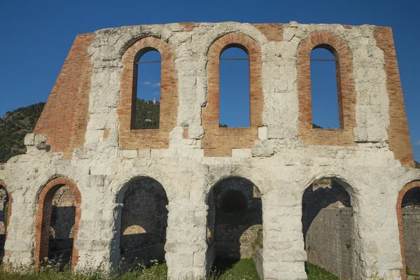 Eski Roma amfitiyatro Gubbio (Umbria, İtalya) — Stok fotoğraf