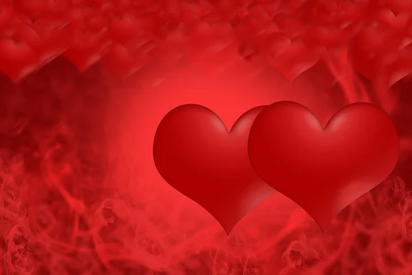 Red hearts all for love — Stock Photo, Image