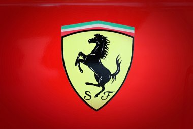  Ferrari Sign at F1. Deliberately darkened corners clipart