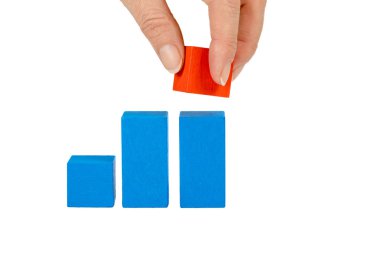 İş kavramı tahta küpler