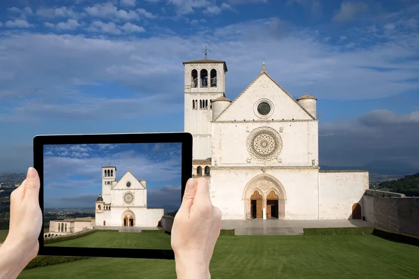 Resa till Assisi koncept — Stockfoto