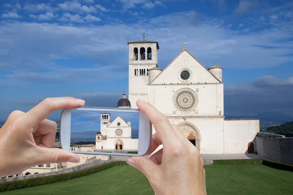 Tirando foto do Assis (Umbria, Itália ) — Fotografia de Stock