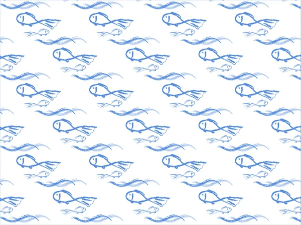 Blaues Fischmuster — Stockfoto