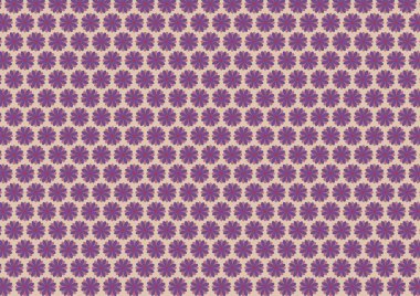 Sonbahar çiçek Menekşe desenli