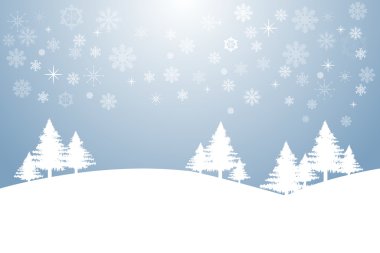 Ağaçlı kış manzarası