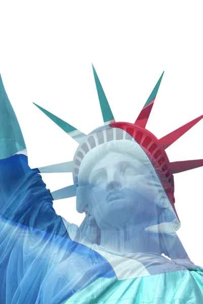 Lady Liberty con bandera francesa —  Fotos de Stock