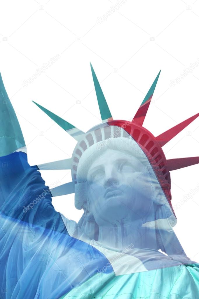 Lady Liberty with French flag