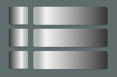 Altı paslanmaz çelik yatay etiketleri vecto