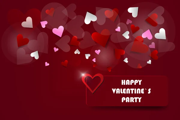 Happy Valentines Day invitation card — Stock Vector