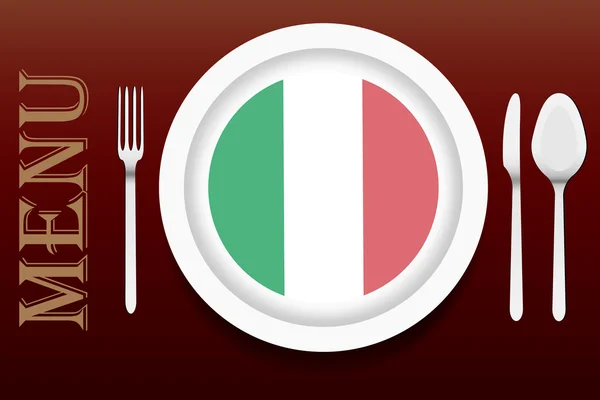 Ready for serving Italian cuisine vector — Stock Vector