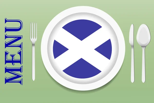 Listo para servir cocina escocesa vector — Vector de stock