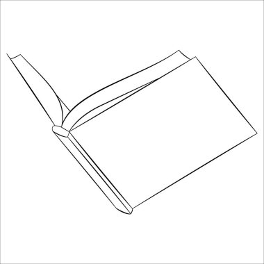 Kağıtlar açık ve kapağı sert. Web, kütüphane, kitapçı, mobil uygulama için simge. Vektör beyaz, özet biçiminde izole edildi.