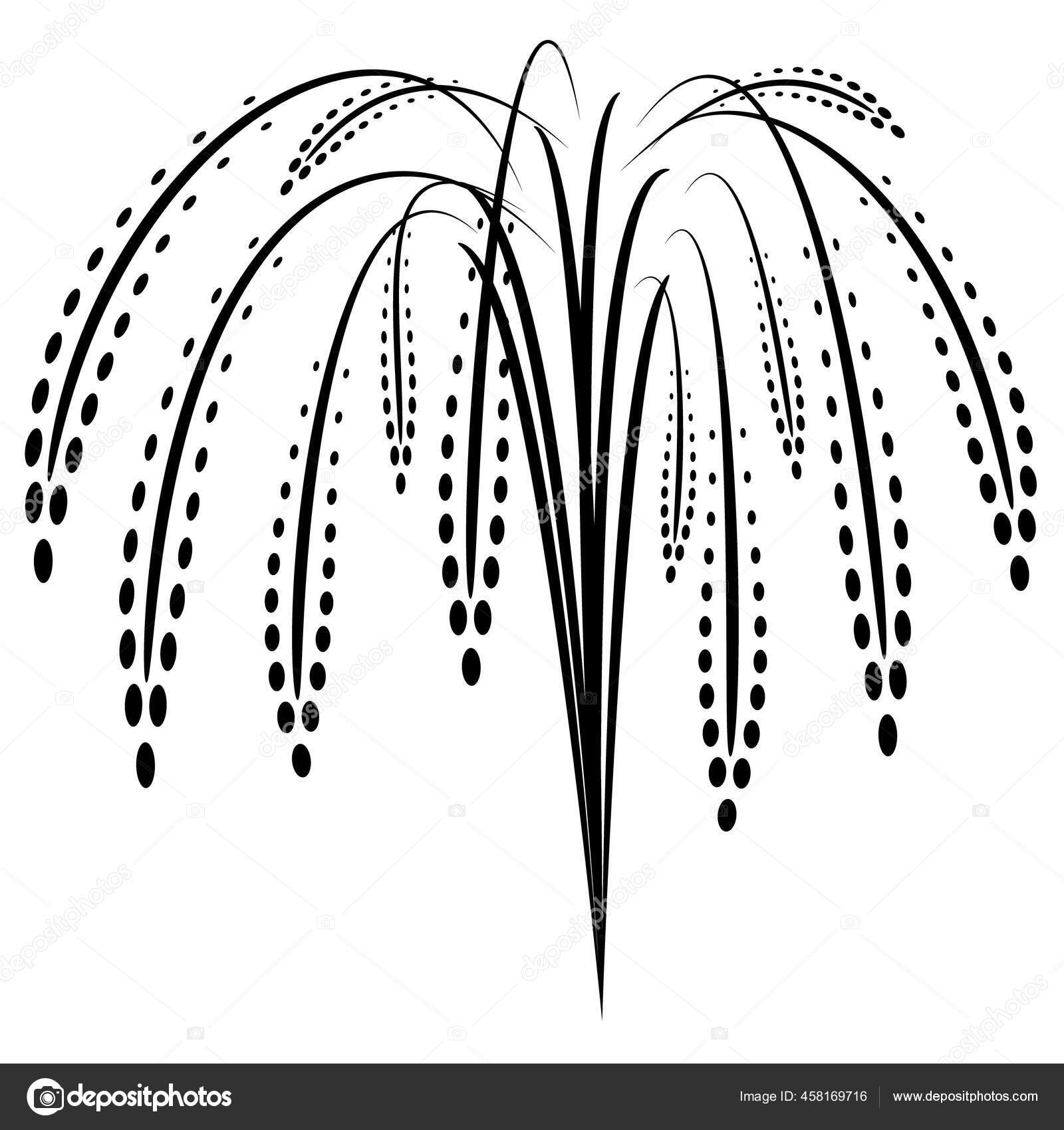 Карнавальный Фейерверк Виде Пальм Взрыв Праздничного Шоу Небе.