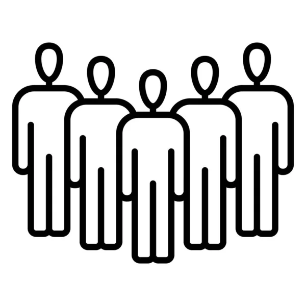Group People Together Teamwork Social Protest People Street Vector Icon — Stock Vector