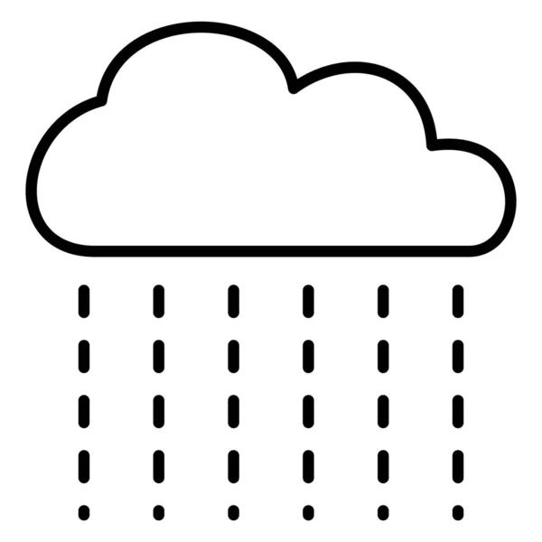 Regenwolken Schlechtes Wetter Wettersymbol Symbol Vektor Isoliert Umriss 48X48 Pixel — Stockvektor