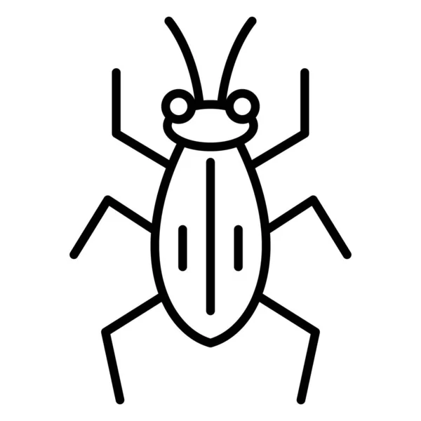 Besouro Peste Jardim Coleção Entomológica Inseto Ícone Vetor Isolado Contorno — Vetor de Stock