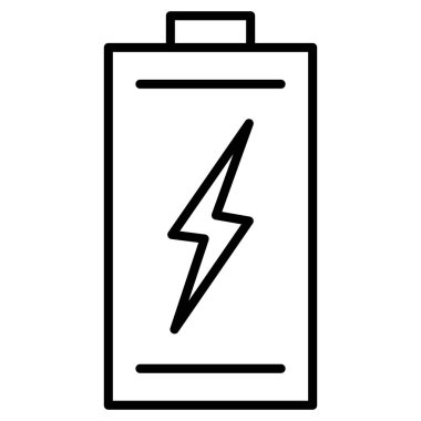 Lityum, alkalin pil, mobil güç kaynağı, cihazlar için elektrik bataryası. Simge, vektör, dış hat, izole edilmiş, 48x48 piksel.