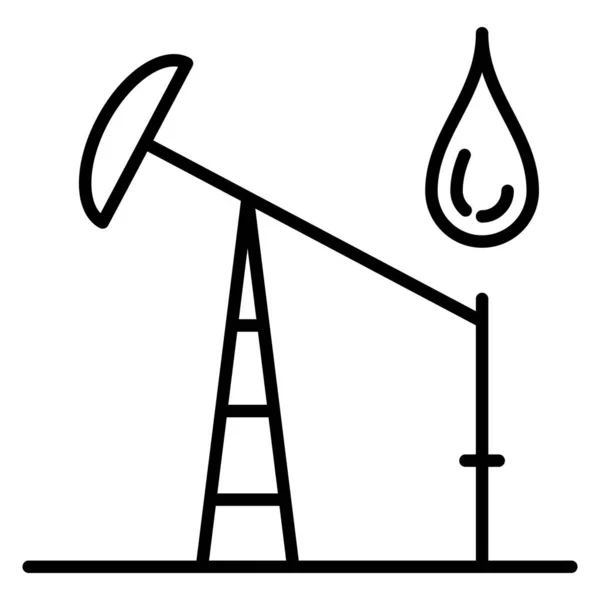 Ölbohrplattform Ölförderung Industrieanlagen Gasfeld Symbol Vektor Umriss Isoliert 48X48 Pixel — Stockvektor