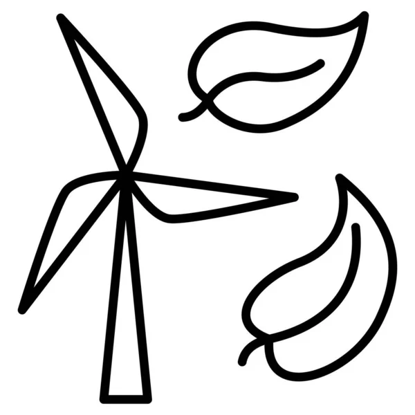 Εναλλακτικές Πηγές Ενέργειας Ανανεώσιμες Πηγές Ενέργειας Ανεμόμυλος Για Την Παραγωγή — Διανυσματικό Αρχείο