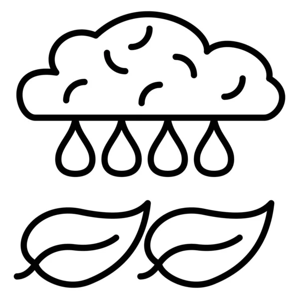 Regentropfen Gießen Die Pflanzen Natürliches Gießen Jahreszeit Regenwetter Meteorologie Wettervorhersage — Stockvektor