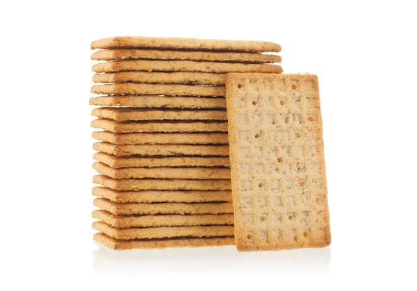 Biscoitos simples isolados — Fotografia de Stock