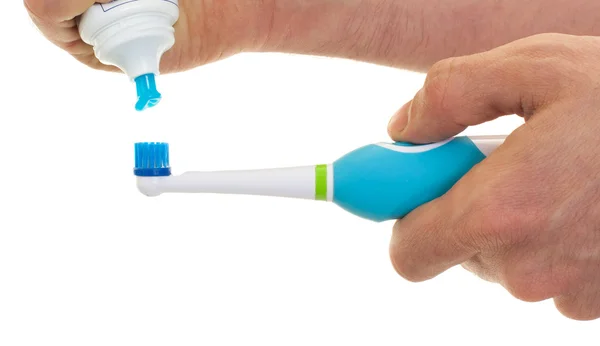 Elektrisk tandborste isolerade — Stockfoto